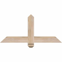 36"W x 16"H x 3 1/2"D x 3 1/2"F, 11/12 Pitch, Eugene Smooth Timber Gable Bracket, Douglas Fir