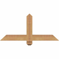 36"W x 16"H x 3 1/2"D x 3 1/2"F, 11/12 Pitch, Eugene Smooth Timber Gable Bracket, Western Red Cedar