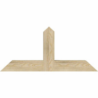 36"W x 16"H x 04"D x 4"F, 11/12 Pitch, Portland Rough Sawn Timber Gable Bracket, Douglas Fir