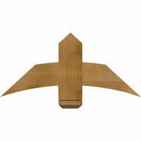36"W x 16"H x 04"D x 6"F, 11/12 Pitch, Bellingham Rough Sawn Timber Gable Bracket, Western Red Cedar