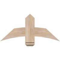36"W x 16"H x 3 1/2"D x 5 1/2"F, 11/12 Pitch, Bellingham Smooth Timber Gable Bracket, Douglas Fir