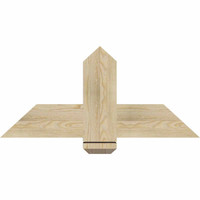 36"W x 16"H x 04"D x 6"F, 11/12 Pitch, Eugene Rough Sawn Timber Gable Bracket, Douglas Fir