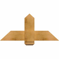 36"W x 16"H x 04"D x 6"F, 11/12 Pitch, Eugene Rough Sawn Timber Gable Bracket, Western Red Cedar