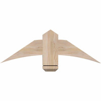 36"W x 12"H x 3 1/2"D x 5 1/2"F, 08/12 Pitch, Bellingham Smooth Timber Gable Bracket, Douglas Fir