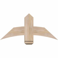 36"W x 16"H x 5 1/2"D x 5 1/2"F, 11/12 Pitch, Bellingham Smooth Timber Gable Bracket, Douglas Fir