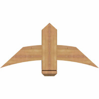 36"W x 16"H x 5 1/2"D x 5 1/2"F, 11/12 Pitch, Bellingham Smooth Timber Gable Bracket, Western Red Cedar