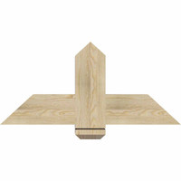 36"W x 16"H x 06"D x 6"F, 11/12 Pitch, Eugene Rough Sawn Timber Gable Bracket, Douglas Fir