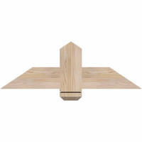 36"W x 12"H x 3 1/2"D x 5 1/2"F, 08/12 Pitch, Eugene Smooth Timber Gable Bracket, Douglas Fir