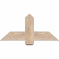 36"W x 16"H x 5 1/2"D x 5 1/2"F, 11/12 Pitch, Eugene Smooth Timber Gable Bracket, Douglas Fir
