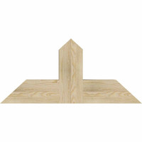 36"W x 16"H x 06"D x 6"F, 11/12 Pitch, Portland Rough Sawn Timber Gable Bracket, Douglas Fir