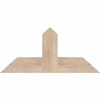 36"W x 16"H x 5 1/2"D x 5 1/2"F, 11/12 Pitch, Portland Smooth Timber Gable Bracket, Douglas Fir