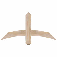 36"W x 18"H x 3 1/2"D x 3 1/2"F, 12/12 Pitch, Bellingham Smooth Timber Gable Bracket, Douglas Fir