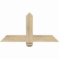 36"W x 18"H x 04"D x 4"F, 12/12 Pitch, Eugene Rough Sawn Timber Gable Bracket, Douglas Fir
