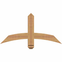 36"W x 18"H x 3 1/2"D x 3 1/2"F, 12/12 Pitch, Bellingham Smooth Timber Gable Bracket, Western Red Cedar