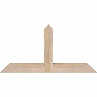 36"W x 18"H x 3 1/2"D x 3 1/2"F, 12/12 Pitch, Portland Smooth Timber Gable Bracket, Douglas Fir