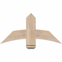 36"W x 18"H x 3 1/2"D x 5 1/2"F, 12/12 Pitch, Bellingham Smooth Timber Gable Bracket, Douglas Fir