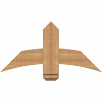 36"W x 18"H x 3 1/2"D x 5 1/2"F, 12/12 Pitch, Bellingham Smooth Timber Gable Bracket, Western Red Cedar
