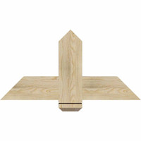 36"W x 18"H x 04"D x 6"F, 12/12 Pitch, Eugene Rough Sawn Timber Gable Bracket, Douglas Fir