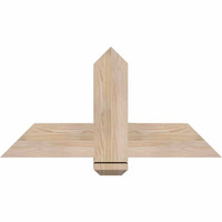 36"W x 18"H x 3 1/2"D x 5 1/2"F, 12/12 Pitch, Eugene Smooth Timber Gable Bracket, Douglas Fir