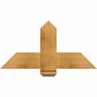 36"W x 18"H x 04"D x 6"F, 12/12 Pitch, Eugene Rough Sawn Timber Gable Bracket, Western Red Cedar