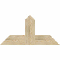 36"W x 18"H x 04"D x 6"F, 12/12 Pitch, Portland Rough Sawn Timber Gable Bracket, Douglas Fir