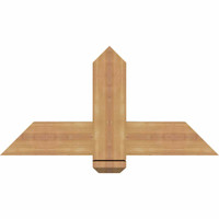 36"W x 18"H x 3 1/2"D x 5 1/2"F, 12/12 Pitch, Eugene Smooth Timber Gable Bracket, Western Red Cedar