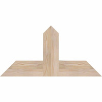 36"W x 18"H x 3 1/2"D x 5 1/2"F, 12/12 Pitch, Portland Smooth Timber Gable Bracket, Douglas Fir