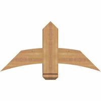 36"W x 18"H x 5 1/2"D x 5 1/2"F, 12/12 Pitch, Bellingham Smooth Timber Gable Bracket, Western Red Cedar