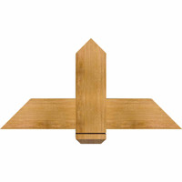 36"W x 18"H x 06"D x 6"F, 12/12 Pitch, Eugene Rough Sawn Timber Gable Bracket, Western Red Cedar