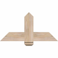 36"W x 18"H x 5 1/2"D x 5 1/2"F, 12/12 Pitch, Eugene Smooth Timber Gable Bracket, Douglas Fir