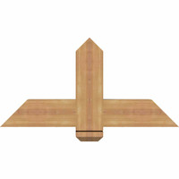 36"W x 18"H x 5 1/2"D x 5 1/2"F, 12/12 Pitch, Eugene Smooth Timber Gable Bracket, Western Red Cedar