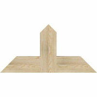36"W x 18"H x 06"D x 6"F, 12/12 Pitch, Portland Rough Sawn Timber Gable Bracket, Douglas Fir