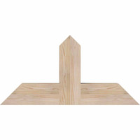 36"W x 18"H x 5 1/2"D x 5 1/2"F, 12/12 Pitch, Portland Smooth Timber Gable Bracket, Douglas Fir