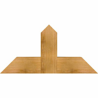 36"W x 18"H x 06"D x 6"F, 12/12 Pitch, Portland Rough Sawn Timber Gable Bracket, Western Red Cedar