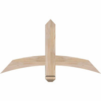 36"W x 19"H x 3 1/2"D x 3 1/2"F, 13/12 Pitch, Bellingham Smooth Timber Gable Bracket, Douglas Fir