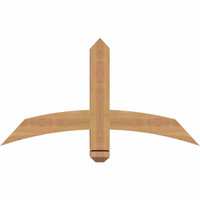 36"W x 19"H x 3 1/2"D x 3 1/2"F, 13/12 Pitch, Bellingham Smooth Timber Gable Bracket, Western Red Cedar