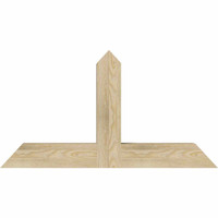 36"W x 19"H x 04"D x 4"F, 13/12 Pitch, Portland Rough Sawn Timber Gable Bracket, Douglas Fir