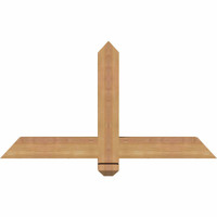 36"W x 19"H x 3 1/2"D x 3 1/2"F, 13/12 Pitch, Eugene Smooth Timber Gable Bracket, Western Red Cedar