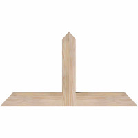 36"W x 19"H x 3 1/2"D x 3 1/2"F, 13/12 Pitch, Portland Smooth Timber Gable Bracket, Douglas Fir