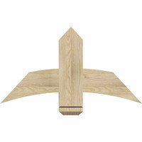 36"W x 19"H x 04"D x 6"F, 13/12 Pitch, Bellingham Rough Sawn Timber Gable Bracket, Douglas Fir