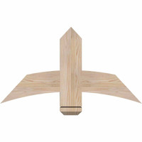 36"W x 19"H x 3 1/2"D x 5 1/2"F, 13/12 Pitch, Bellingham Smooth Timber Gable Bracket, Douglas Fir