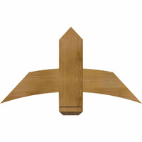 36"W x 19"H x 04"D x 6"F, 13/12 Pitch, Bellingham Rough Sawn Timber Gable Bracket, Western Red Cedar