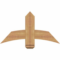 36"W x 19"H x 3 1/2"D x 5 1/2"F, 13/12 Pitch, Bellingham Smooth Timber Gable Bracket, Western Red Cedar