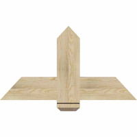 36"W x 19"H x 04"D x 6"F, 13/12 Pitch, Eugene Rough Sawn Timber Gable Bracket, Douglas Fir