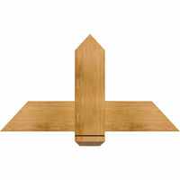 36"W x 19"H x 04"D x 6"F, 13/12 Pitch, Eugene Rough Sawn Timber Gable Bracket, Western Red Cedar