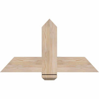 36"W x 19"H x 3 1/2"D x 5 1/2"F, 13/12 Pitch, Eugene Smooth Timber Gable Bracket, Douglas Fir