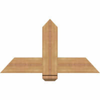 36"W x 19"H x 3 1/2"D x 5 1/2"F, 13/12 Pitch, Eugene Smooth Timber Gable Bracket, Western Red Cedar