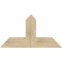 36"W x 19"H x 04"D x 6"F, 13/12 Pitch, Portland Rough Sawn Timber Gable Bracket, Douglas Fir
