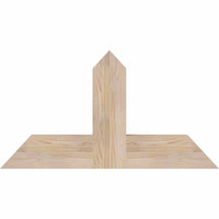 36"W x 19"H x 3 1/2"D x 5 1/2"F, 13/12 Pitch, Portland Smooth Timber Gable Bracket, Douglas Fir