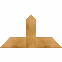 36"W x 19"H x 04"D x 6"F, 13/12 Pitch, Portland Rough Sawn Timber Gable Bracket, Western Red Cedar